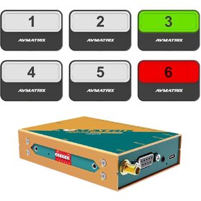 AVMATRIX TS3019-6 200 Meter Wireless Multi-Camera Tally System with 1x Tally Box and 6X Tally Lamps