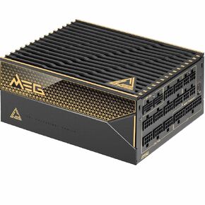 MSI MEG Ai1600T PCIE5 Power Supply Unit, 1600W, 80 Plus Titanium, ATX 3.1, PCIe 5.1 GPU Support, Dual-Native 12V-2x6, Cables with Dual-Color 12V-2x6 connectors, ATX PSU, Braided Cable