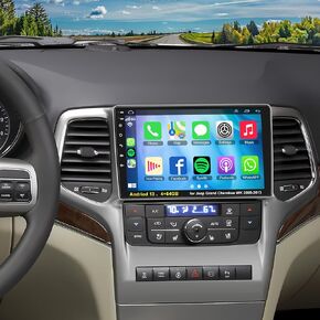 4+64GB CAR Radio لجيب Jeep Grand Cherokee WK 2008-2013 مع Carplay & Android Auto ، جهاز استقبال لسيارات IPS 9 بوصة IPS Android 13 مع التحكم الصوتي Bluetooth 5.2/SWC/FM/WIFI/GPS
