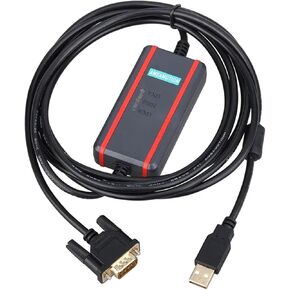 USB-MPI Magnetic Isolation Cable Industrial Grade for S7-200/300/400PLC 6ES7972-0CB20-0XA0 Support OP/TP Touch Panel HMI(Black)