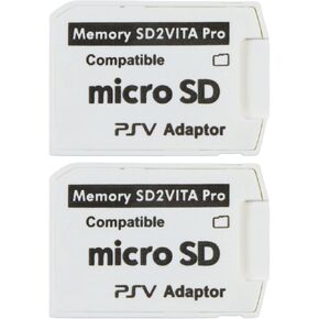 Pro SD2Vita 5.0 PS Vita SD Card Adapter for PS Vita Memory Card - Compatible with PS Vita 1000/2000, PSTV, Firmware 3.60 HENkaku Enso - Plug-and-Play High-Speed Transfer - 2 Pack