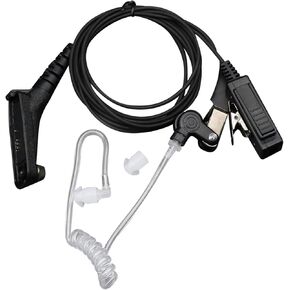Ear Tube Headset for XPR7550 Earpiece with PTT Mic [2025 New Version] for Motorola Radios XPR6100 XPR6300 XPR6380 XPR6350 XPR6500 XPR6550 XPR7350 XPR7380 XPR7580 XPR7550e GP338 XPR7580e Earpiece