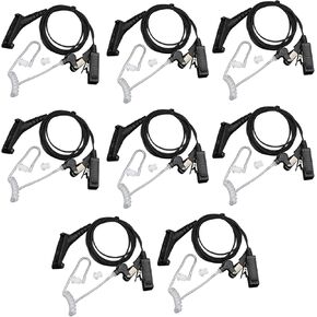 (8pcs) سماعة أنبوب الأذن لنطاق الأذن APX8000XE مع MIC PTT [2025 إصدار جديد] ل MOTEROLA RADIOS APX900 APX1000 APX2000 APX3000 APX4000 APX6000 APX6000XE APX7000 APX7000XE APX 8000 SRX2200 EARPICE