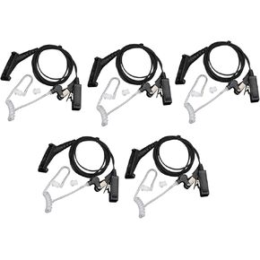 (5PCS) Ear Tube Headset for APX8000 Earpiece with PTT Mic [2025 New Version] for Motorola Radios APX900 APX1000 APX2000 APX3000 APX4000 APX6000 APX6000XE APX7000 APX7000XE APX 8000XE SRX2200 Earpiece