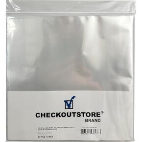 CheckOutStore Clear Plastic OPP for 12" LP Vinyl Gatefold Double Record Album Covers (Outer Sleeves) (Pack of 50)