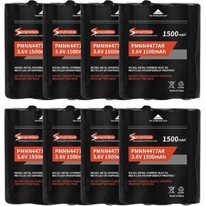 8-Pack PMNN4477AR T800 Battery 1500mAh Upgraded for Motorola Talkabout T200 T260 T265 T270 T280 T400 T402 T460 T465 T470 T475 T480 T500 T503 T600 T800 T801 Rechargeable Battery 3.6V