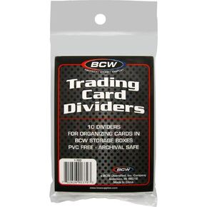 BCW Standard Card Dividers - 30ct | Plastic Dividers with Write-On Tabs for Trading Card Storage Boxes
