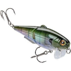 Strike King (HCWS2-822) Wake Shad Fishing Lure, Single Jointed Swimming Topwater Wakebait, 1-Ounce, Size 2 Treble Hooks, The Real Gill