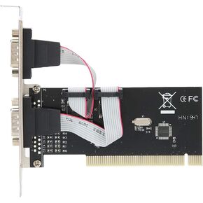 Keenso PCI Dual Serial RS232 RS-232 2 Door Extension Adapter, 32-bit PCI Bus, Plug and Reproduction to The Operating System