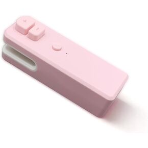 2 in 1 Bag Sealer and Cutter,Bag Sealer,Plastic Bag Sealer,Grip Sticks Bag Sealers,Bag Cutter and Sealer,Portable Bag Sealer,Mini Sealer for Plastic Bags (Pink)