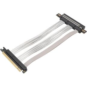 Asixxsix PCIE 5.0 Riser Cable, Gen 5 GPU Graphics Card Extension Cable Compatible with RTX4090 5090 RX8900 RX7900 XTX, Vertical GPU Display, 30 AWG Cable, Ultra Flexible (40cm)