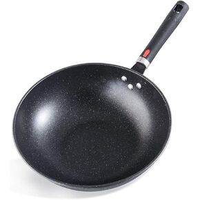 Cast Iron Wok Chinese Traditional Iron Cooking Pot Large Non-Stick Wok for Gas Induction Cooker Cast Iron Pots Kitchen Pots，，，
