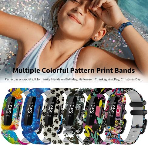 E ECSEM Watch Wristbands Compatible with Fitbit Ace 3 Band Replacement Adjustable Sport Strap Breathable Silicone Bands for Fitbit Ace 3 in Saudi Arabia