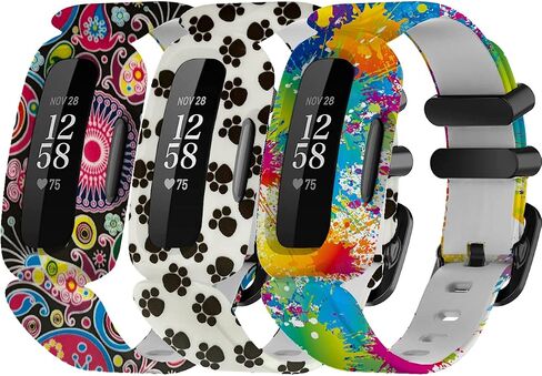 E ECSEM Watch Wristbands Compatible with Fitbit Ace 3 Band Replacement Adjustable Sport Strap Breathable Silicone Bands for Fitbit Ace 3 in Saudi Arabia