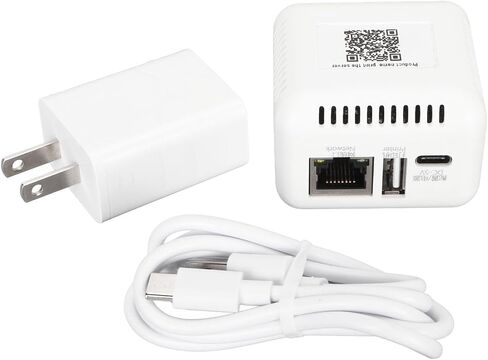 Network Print Server, Type C Maximum 256GB 100-240V Power Supply Port Power Supply Parallel Print Server, with Power Supply, for Later Android (US Plug) in Saudi Arabia