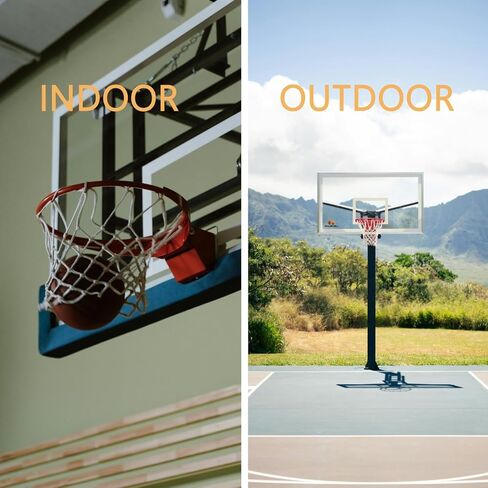 2 Pcs Heavy Duty Basketball Hoop Net 12 Loop Standard Indoor or Outdoor Nylon Braided Multicolor Duty Basketball Net Strong and Durable Replacement Basketball Net Basketball Accessories in Saudi Arabia