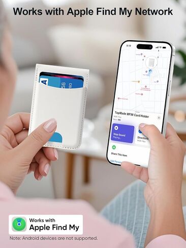 TopMade for MagSafe Wallet, Works with Apple Find My, Strongest Magnetic Phone Wallet for iPhone 16/15/14/13/12 Series, Magnetic Card Holder with Adjustable Stand, ID Window, 6 Cards Holder, Navy Blue in Saudi Arabia