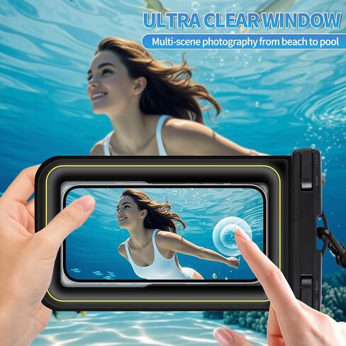 حقيبة هاتف مقاومة للماء ، علبة هاتف IPX8 العائمة للماء تناسب 7 ″ هواتف وحرف لامع وتصميم حزام عنق/كروس قابل للتعديل ، سفينة سفر سفر شاطئية （قزحية أرجواني in Saudi Arabia
