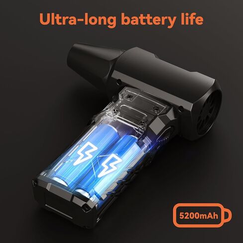 Compressed Air Duster-100000RPM Electric Air Duster for PC&Keyboard Cleaning，4-Speed Cordless Turbo Fan Rechargeable Reusable Compressed Air Blaster for Car, Air Bed, Outdoors, Home.X3 in Saudi Arabia