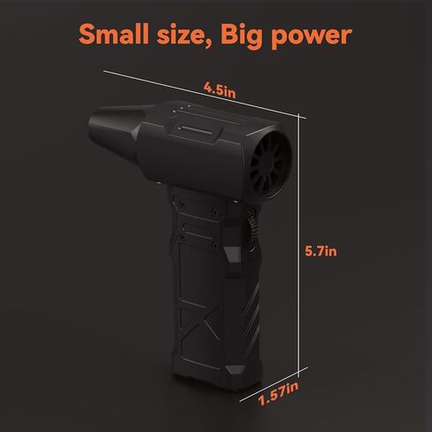 Compressed Air Duster-100000RPM Electric Air Duster for PC&Keyboard Cleaning，4-Speed Cordless Turbo Fan Rechargeable Reusable Compressed Air Blaster for Car, Air Bed, Outdoors, Home.X3 in Saudi Arabia