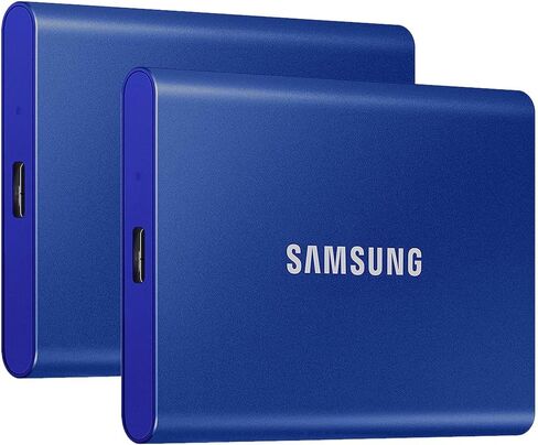 Samsung MU-PC2T0H T7 2TB SSD ، USB 3.2 Gen2 ، Blue (2 pack) in Saudi Arabia