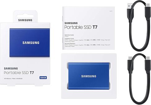 Samsung MU-PC2T0H T7 2TB SSD ، USB 3.2 Gen2 ، Blue (2 pack) in Saudi Arabia