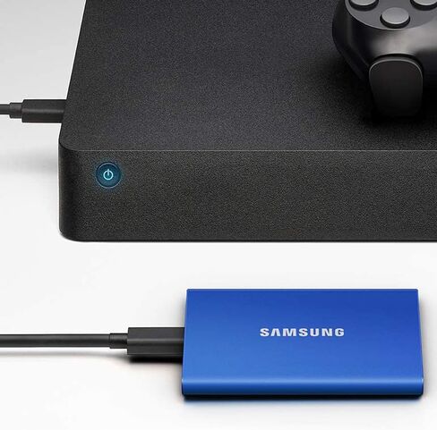 SAMSUNG MU-PC2T0H T7 2TB Portable SSD, USB 3.2 Gen2, Blue (2-Pack) in Saudi Arabia