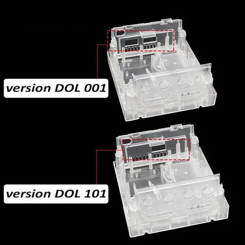 Replacement Shell for NGC GC Game Console, Comaptible with DOL 001 and DOL101 Consoles, for Standard Size Discs (Transparent Morado) in Saudi Arabia