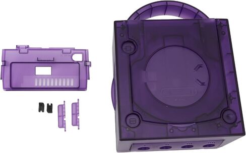 Replacement Shell for NGC GC Game Console, Comaptible with DOL 001 and DOL101 Consoles, for Standard Size Discs (Transparent Morado) in Saudi Arabia