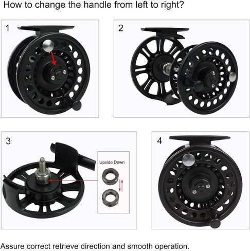 Aventik HVCE Graphite Fly Reel Center Drag System Classic III Graphite 3/4, 5/6, 7/8wt Large Arbor Freshwater Fly Fishing Reels in Saudi Arabia