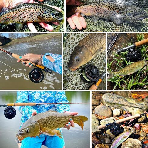 Aventik HVCE Graphite Fly Reel Center Drag System Classic III Graphite 3/4, 5/6, 7/8wt Large Arbor Freshwater Fly Fishing Reels in Saudi Arabia