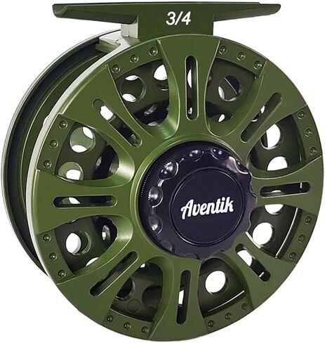 Aventik HVCE Graphite Fly Reel Center Drag System Classic III Graphite 3/4, 5/6, 7/8wt Large Arbor Freshwater Fly Fishing Reels in Saudi Arabia