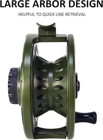 Aventik HVCE Graphite Fly Reel Center Drag System Classic III Graphite 3/4, 5/6, 7/8wt Large Arbor Freshwater Fly Fishing Reels in Saudi Arabia