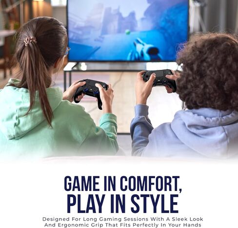 ESSILX Wireless Controller for PS5, Compatible with PS5 Pro, PC, Turbo Function, 6 Axis Gyro Sensor, Dual Vibration, Black. in Saudi Arabia