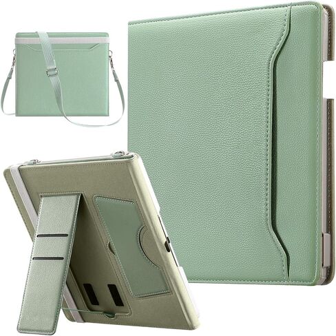 حافظة E NET-CASE لجهاز Kindle Scribe الجيل الثالث 2025 مقاس 11 بوصة، Kindle Scribe Colorsoft، غطاء حامل متعدد المشاهدة مع خاصية النوم/الاستيقاظ التلقائي، حامل أقلام لجهاز Scribe 11 بوصة إصدار 2025 (بني) in Kuwait