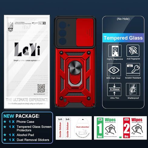 LeYi for Motorola Edge-5G UW 2021 Case: Motorola Edge 2021 Phone Case with Slide Camera Cover and Screen Protector, Heavy Duty Shockproof Android Unlocked Cover with Ring Stand Moto Edge 2021, Blue in Saudi Arabia