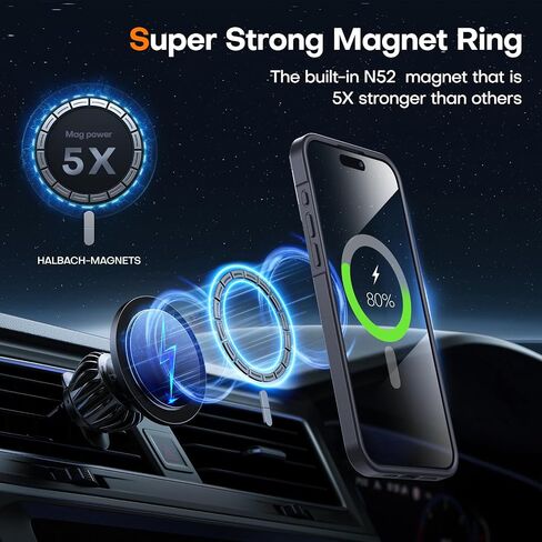 L K for iPhone 15 Pro Max Case with Kickstand, Upgraded [Slide Camera Cover], Heavy Duty Magnetic Phone Case, Compatible with MagSafe, Military-Grade Drop Protection, Black, 6.7" in Saudi Arabia