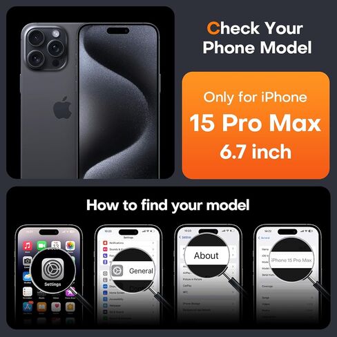 L K for iPhone 15 Pro Max Case with Kickstand, Upgraded [Slide Camera Cover], Heavy Duty Magnetic Phone Case, Compatible with MagSafe, Military-Grade Drop Protection, Black, 6.7" in Saudi Arabia