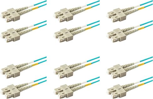 SpeedyFibertx - 12 عبوة 0.50 متر متعددة الأدوات OM3 Duplex SC إلى كابل تصحيح الألياف SC ، Corning OM3 ClearCurve 50/125 in Kuwait