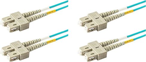 SpeedyFibertx - 12 عبوة 0.50 متر متعددة الأدوات OM3 Duplex SC إلى كابل تصحيح الألياف SC ، Corning OM3 ClearCurve 50/125 in Kuwait