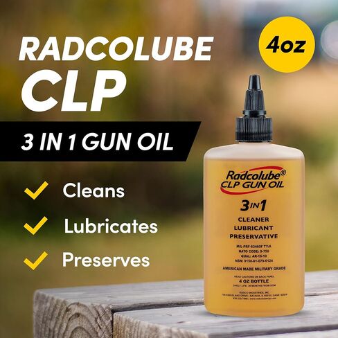3-in-1 CLP Gun Oil, Lubricates & Preserves All Types of Firearms, Military-Grade Gun Cleaner, Revolutionary Gun Cleaning Kit Must-Have, 4 oz Bottle with Twist Cap - Radcolube in Saudi Arabia