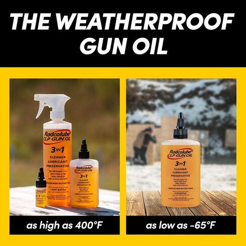 3-in-1 CLP Gun Oil, Lubricates & Preserves All Types of Firearms, Military-Grade Gun Cleaner, Revolutionary Gun Cleaning Kit Must-Have, 4 oz Bottle with Twist Cap - Radcolube in Saudi Arabia