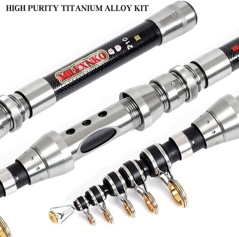 Telescopic Fishing Rod and Reel Combination, 240 Cm Carbon Fiber Rod, Adult Foldable Fishing Rod Suitable for Freshwater and Salt Water in Saudi Arabia