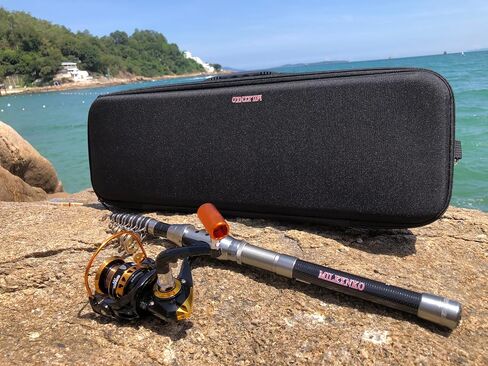 Telescopic Fishing Rod and Reel Combination, 240 Cm Carbon Fiber Rod, Adult Foldable Fishing Rod Suitable for Freshwater and Salt Water in Saudi Arabia