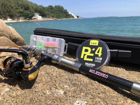 Telescopic Fishing Rod and Reel Combination, 240 Cm Carbon Fiber Rod, Adult Foldable Fishing Rod Suitable for Freshwater and Salt Water in Saudi Arabia