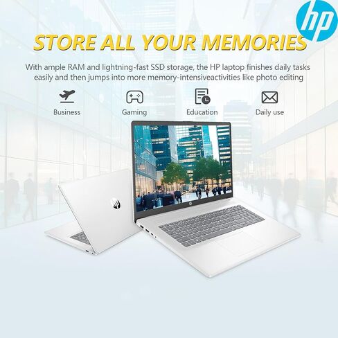 HP 2025 New 17 inch Laptop Computer • 64GB RAM • 2TB SSD • AMD Ryzen 5 Processor (6-Cores) • 17.3" FHD Display • 10-Key Number Pad • Long Battery Life • w/WOWPC Recovery USB • Windows 11 Pro in Saudi Arabia
