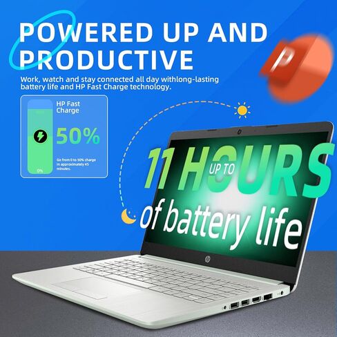 HP 14 Business Student Labtop • W/Office LifeTime License & DVD Drive مجاني • وحدة المعالجة المركزية 4-Core CPU • 14 "عرض مضاد للهراء • CoPilot • Win 11 Pro • Ram 16GB • 128GB UFS • 256GB Extens Micro SD • Wi-Fi 6 in Kuwait
