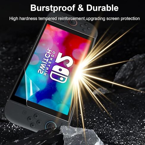 متوافق مع فيلم Nintendo Switch 2 حامي الشاشة ، تغطية ناعمة كاملة ناعمة كاملة TPU واضحة ، مضادة للطفولة ، عالي الوضوح ، مضاد للخدش للمفتاح 2 7.9 "في 2025 in Kuwait