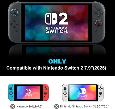 Compatible with Nintendo Switch 2 Screen Protector Film, Flexible Soft Full Coverage Clear Thin TPU Film,Anti-Bubble,High Definition,Anti Scratch for Switch 2 7.9" in 2025 in Kuwait