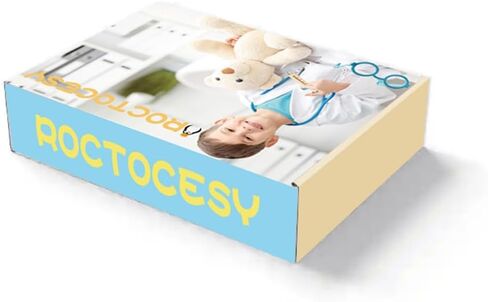 Roctocesy Kids Stethoscope Syringe Glasses Toy, Real Working Nursing Doctor's Stethoscope,Halloween Doctor Costume Cosplay Pretend Play Accessories (Pink) in Saudi Arabia